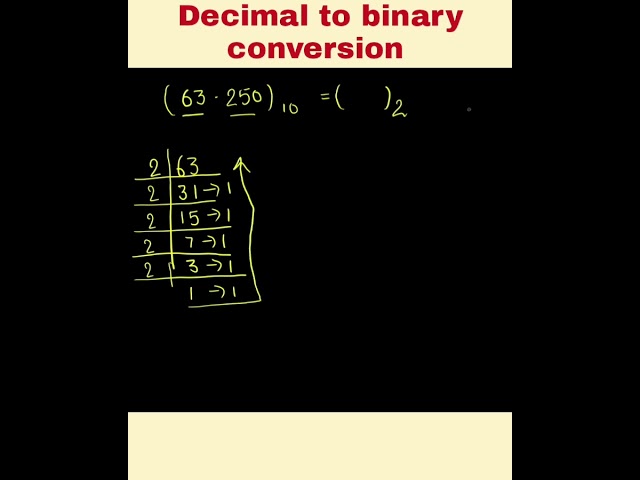 decimal to binary #exam