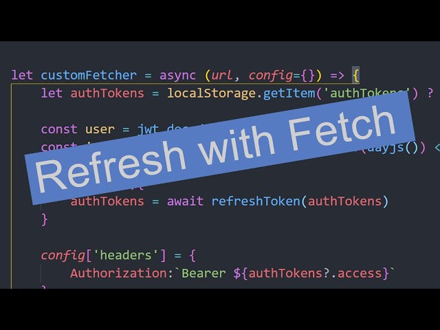 Refreshing Tokens With Fetch | Custom Interceptor
