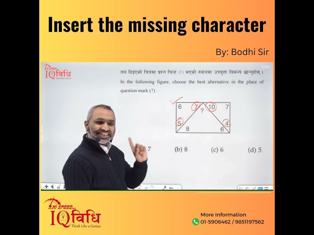 INSERT THE MISSING CHARACTER (SHORTCUT TRICK) By: Bodhi Sir