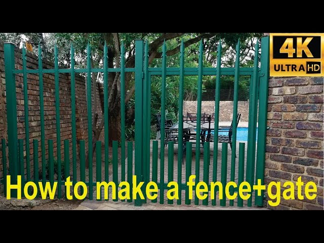 How to make a small steel palisade fence and gate  - detailed