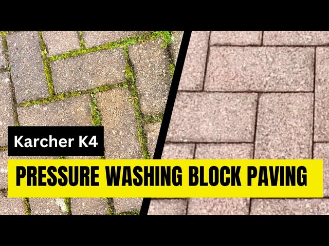 Pressure Washing Block Paving using a Karcher K4 Pressure Washer