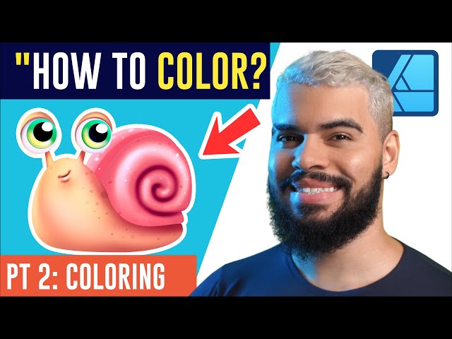 Coloring like PRO! 2D Painting | Finishing Snail PART 2 | Affinity Designer in DESKTOP