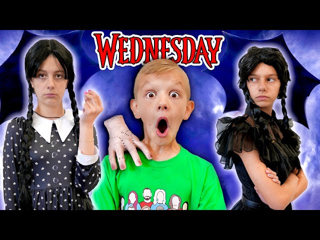 TwiN Wednesday Adams Pranks With ThinG!