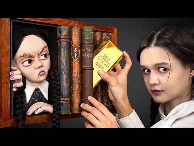 DIY Bookshelf In The Style Of The Addams Family