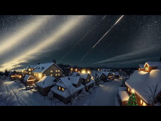 Animated Merry Christmas & Snowy Winter Landscape