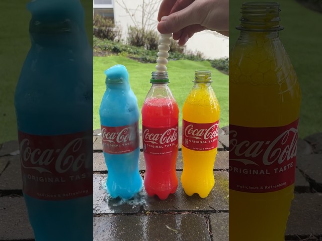 Coca Cola, Fanta,Sprite und Mentos |  Experiment #Shorts