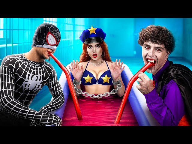Vampire and Spider-man in Jail - Part 2! Spider-man in Real Life!