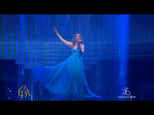 Aqua graphic water curtains - Celine Dion at Caesars Palace, Las Vegas