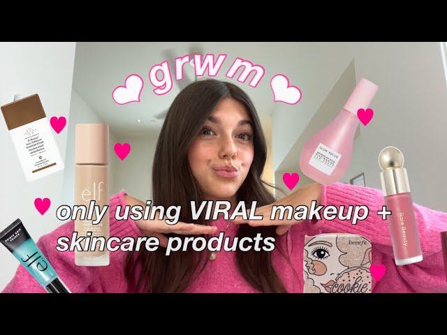 only using VIRAL tik tok products to get ready!! 🎀🫶🏼💗