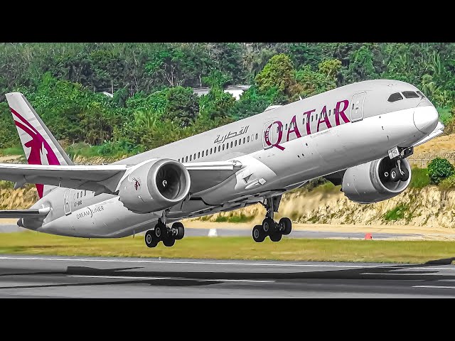 ✈️ 100 CLOSE UP TAKEOFFS & LANDINGS in 1 HOUR 🇹🇭 | Phuket Airport Plane Spotting [HKT/VTSP]