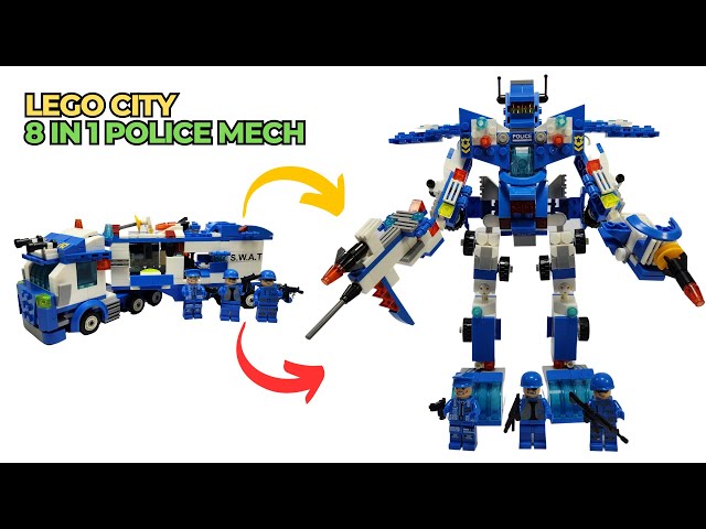 NON LEGO City Police 8 in 1 - Mech Armour - LEGO Speed Build