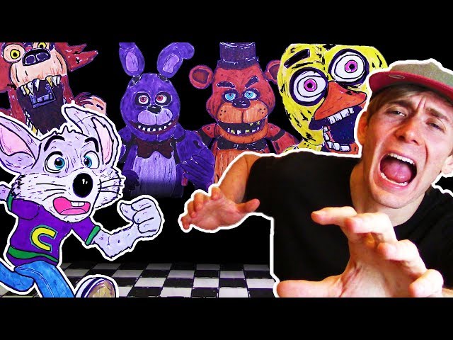 ESCAPE EVIL 👿 FNAF VS Chuck E Cheese Nightmare – FIVE NIGHTS at FREDDY’S Coloring Page in Real Life