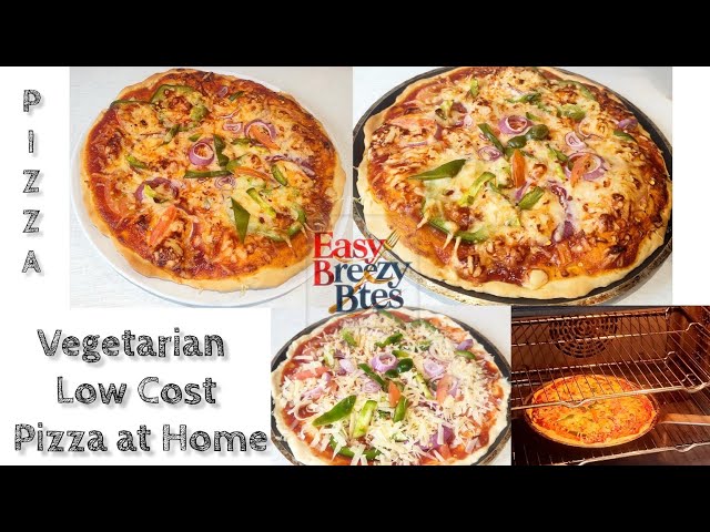 Veggie Low Cost Pizza at Home(Pizza Dough Recipe)#pizzarecipe #pizzadough