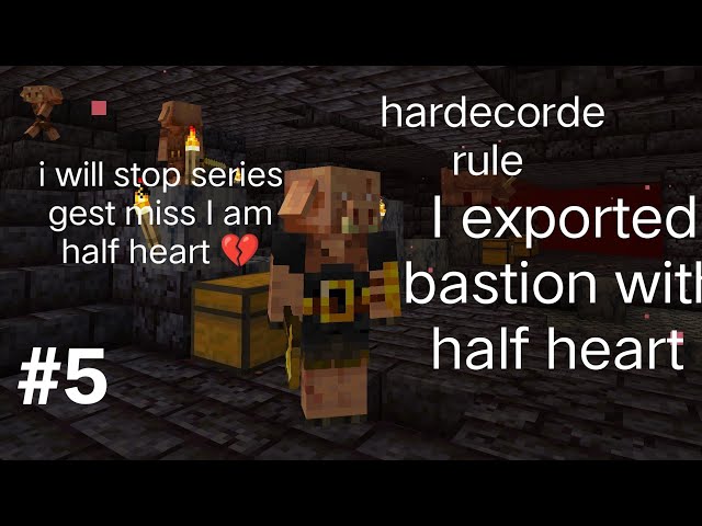 EP:5 I WILL STOP SERIES GEST MISS IN MINECRAFT WITH HARDECORDE RULE 🥲😅