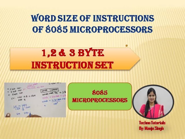 U2 L2 |Types of instructions of Microprocessor 8085| Instructions word size in 8085 Microprocessor