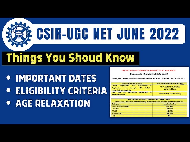 CSIR June 2022: Things To Know | Eligibility Criteria | Age Relaxation | Important Dates