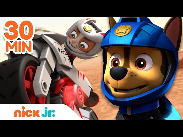 PAW Patrol Moto Pups Rescues! w/ Chase, Wild Cat & Skye | 30 Minute Compilation | Nick Jr.