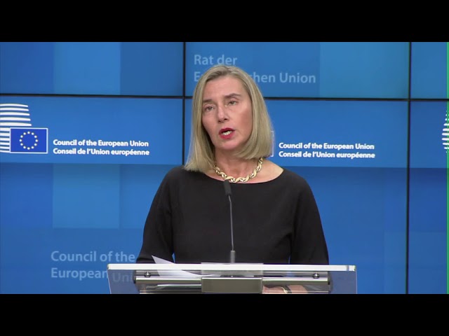 Foreign Affairs Council: Press conference opening remarks by HRVP Federica MOGHERINI