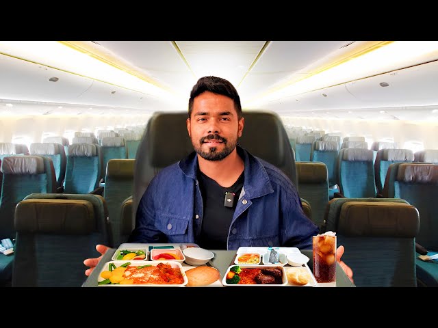 Unboxing Cathay Pacific Boeing 777 Economy Class with Unlimited Food  |