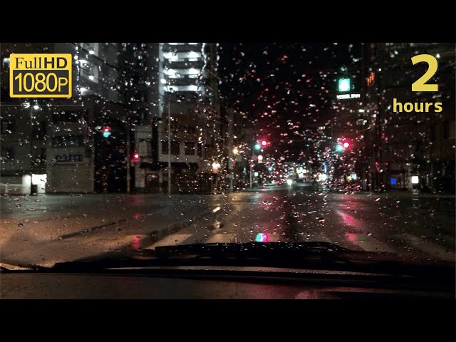 2 hours driving in the city of Hiroshima on a rainy night