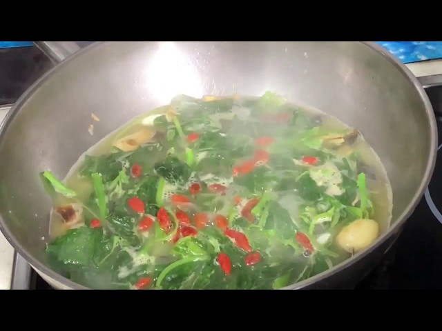 Chinese spinach soup  [English Subtitled] 上汤苋菜