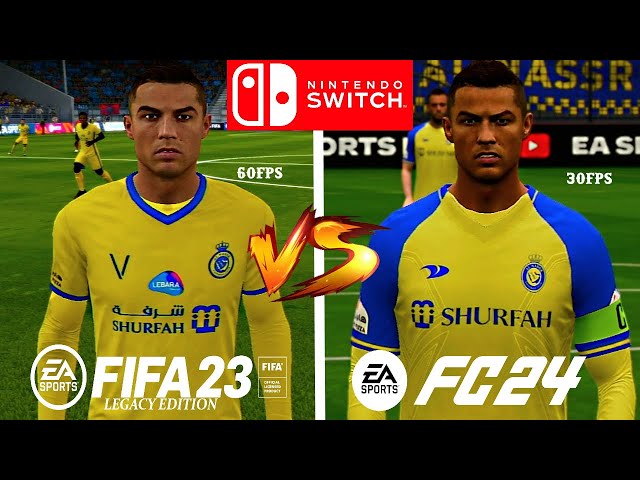 FC 24 VS FIFA 23 LEGACY EDITION NINTENDO SWITCH COMPARISON + FRAME RATE TEST