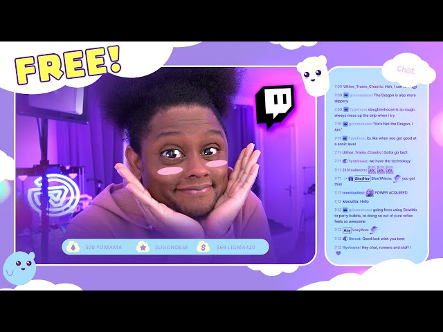 How to Make CUTE stream Overlays (FREE Template)