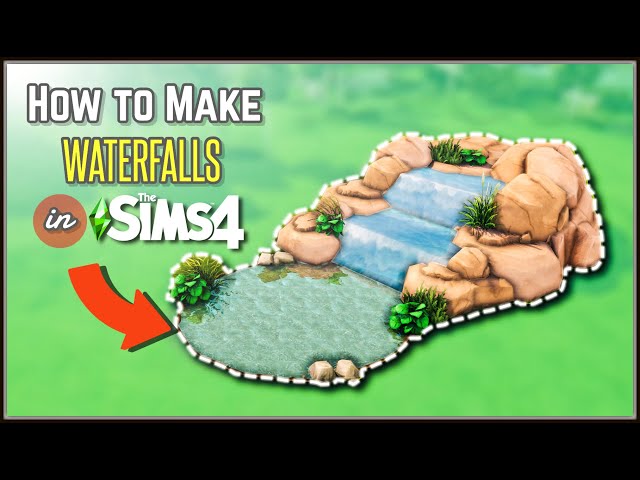 EASY! How to make waterfalls in The Sims 4 (No CC/No Mods) - Sims 4 Tutorial