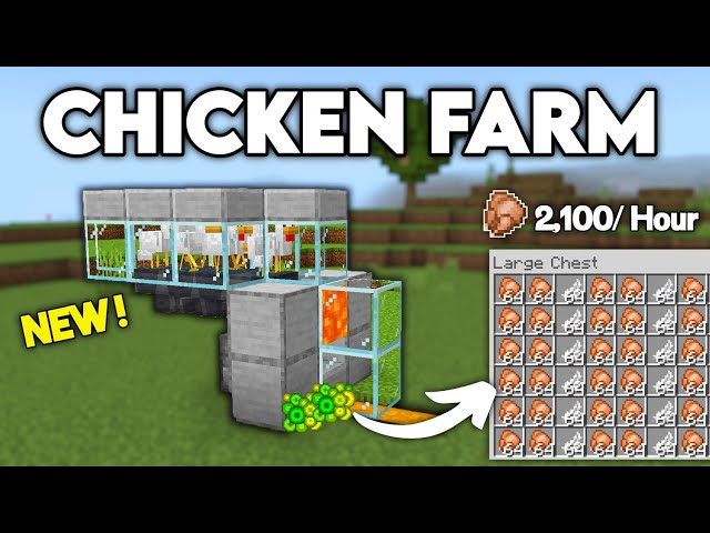 EASY Chicken Farm 1.20 Minecraft Bedrock Edition!