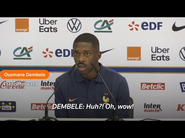 Dembele showed surprise when a journalist informed him of Japan’s 2-1 win against Germany