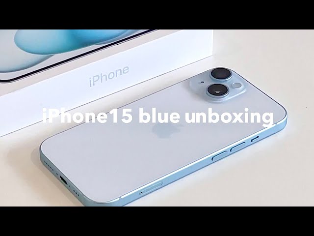iPhone15 UNBOXING💙 BLUE 256GB