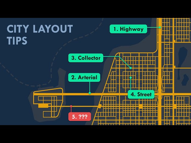 City Layout Tips: Using Road Hierarchy for Traffic-Efficient Cities