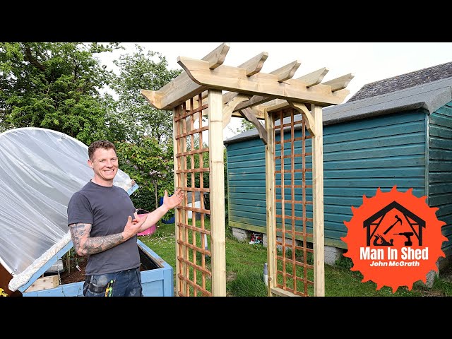 How to Make a Garden Arbor. Looks Great!! Simple Construction! Anyone Can Make It! Garden Ideas