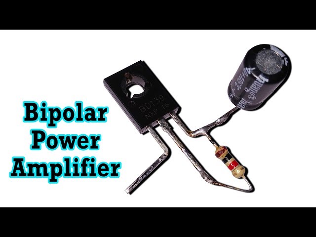 How To Make Bipolar Amplifier Using One Transistor (English Subtitle)
