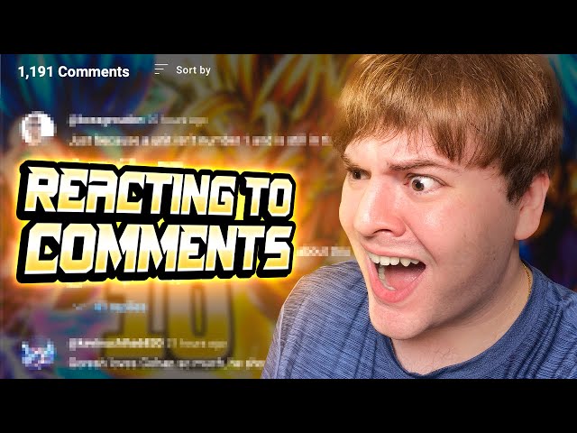 (Dragon Ball Legends) REACTING TO COMMENTS ON MY 6TH ANNIVERSARY PART 1 TOP 10 CHARACTERS VIDEO!