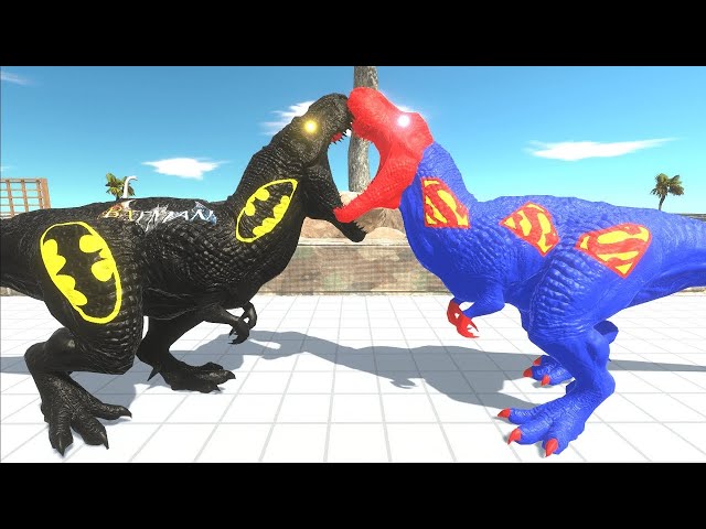 BATMAN T-REX vs SUPERMAN TREX DEATH RUN EVOLUTION of DINOSAUR | Strongest Dinosaur Jurassic World 2