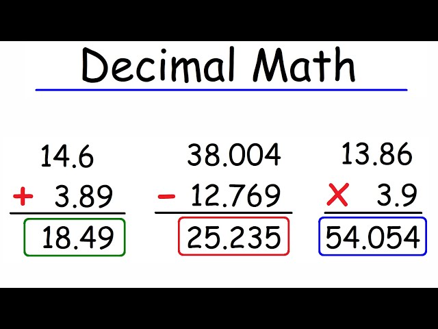 Math - Decimal Arithmetic