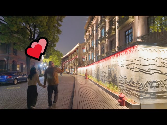 💕Walking through one of the romantic street in Shanghai- 4K HDR 60fps