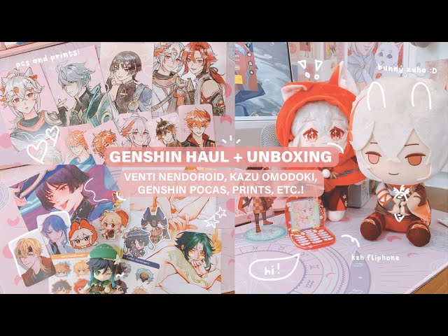 Unboxing Genshin Merch 💖 (Official Goods, Kazuha Omodoki, Venti Nendoroid, Art Prints + more!)