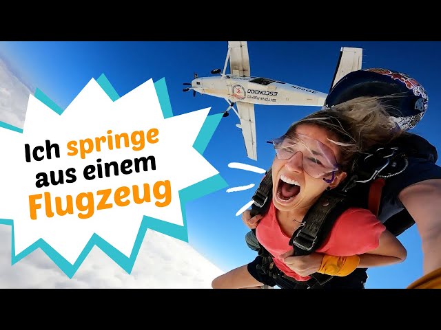 Learn GERMAN while I jump out of a PLANE 😱