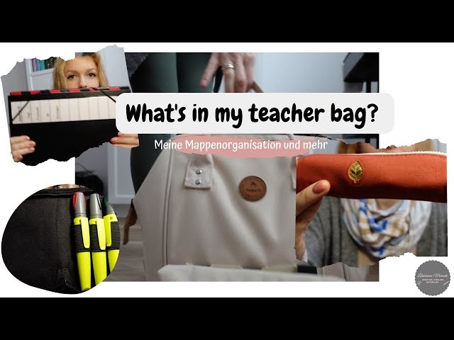 What's in my teacher bag? I Mein Rucksack für die Schule I Wie ich meine Mappen organisiere