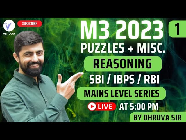 M3 2023 Session - 01 || Free Mains Practice Course || By Dhruva Sir || IBPS/SBI/PO/Clerk 2023