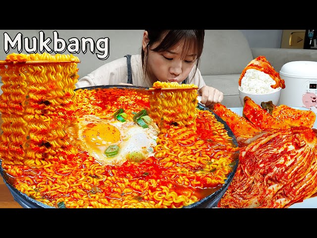 Sub)Real Mukbang- Spicy Ramen 🔥 Kimchi 🌶 Sausage 🥓 Lemon Beer 🍺 ASMR KOREANFOOD ASMR