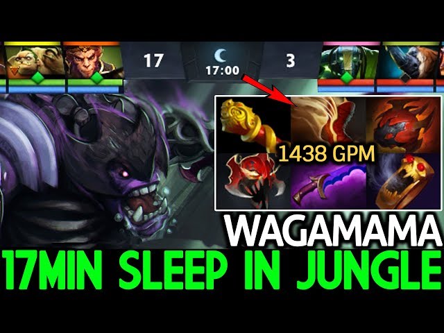 Wagamama [Alchemist] 17 Min Sleeping in Jungle Game is Too Easy 1400 GPM 7.21 Dota 2