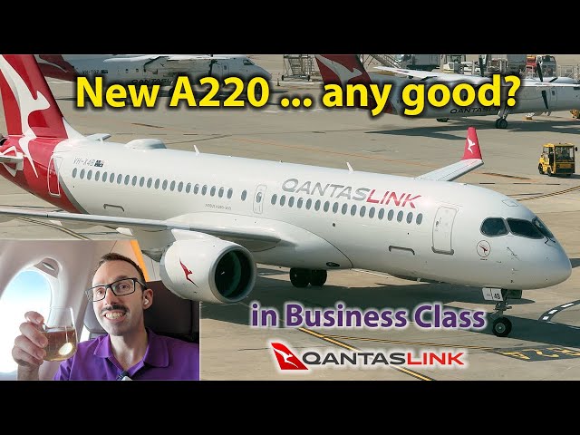 Qantas A220 BUSINESS CLASS | Reviewing the newest jet in the Qantas fleet