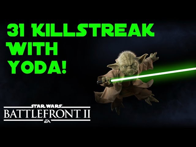 Star Wars Battlefront 2: 31 Killstreak With Yoda. [PC]