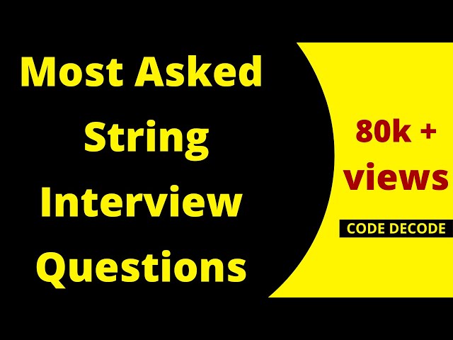 Java String interview Questions and Answers with example| Immutable | Most Asked | Code Decode