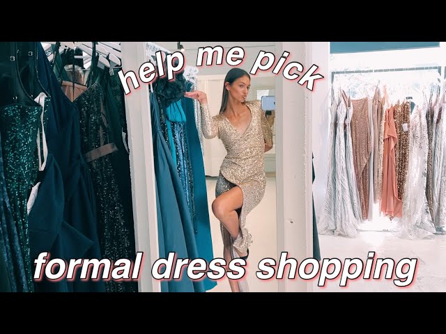 PICK OUT MY FORMAL DRESS | school formal shopping