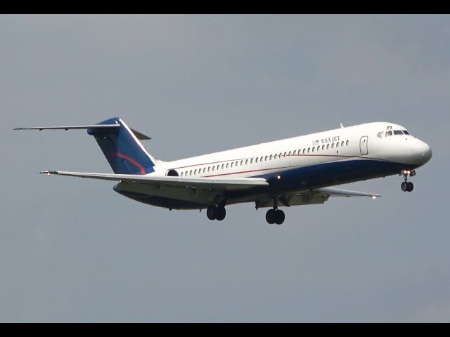 USA Jet DC-9-32 landing, YIP