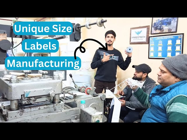 Unique Size Labels Manufacturing in a factory |  Product Labels | Colour Labels | Printer Labels |